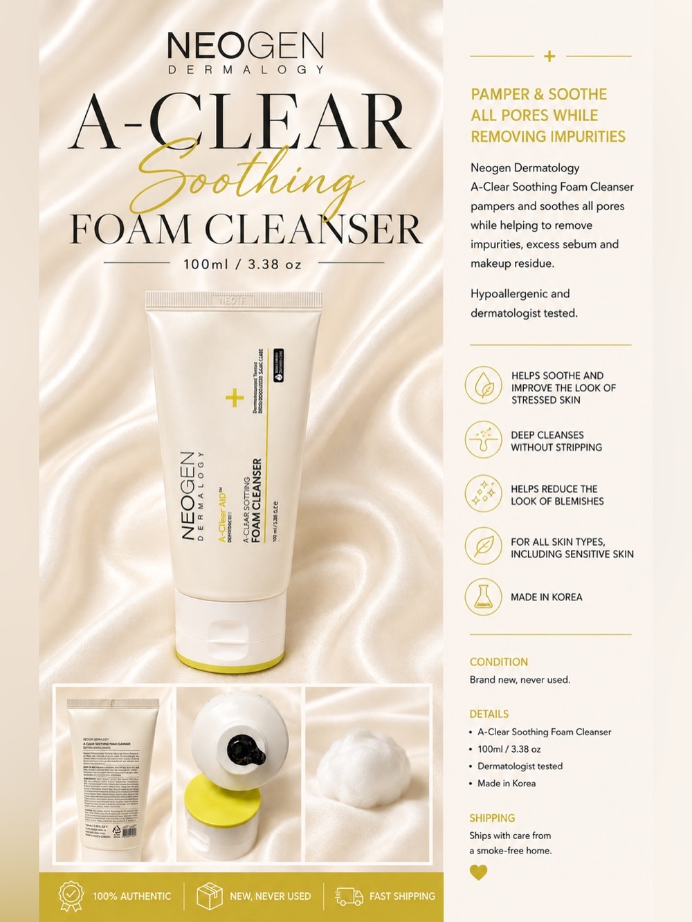 NEOGEN Dermalogy A-Clear Soothing Foam Cleanser